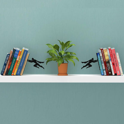 Pack Of 2 Heavy Metal Duty Hidden Bookends - Book & Hero