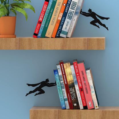 Pack Of 2 Heavy Metal Duty Hidden Bookends - Book & Hero