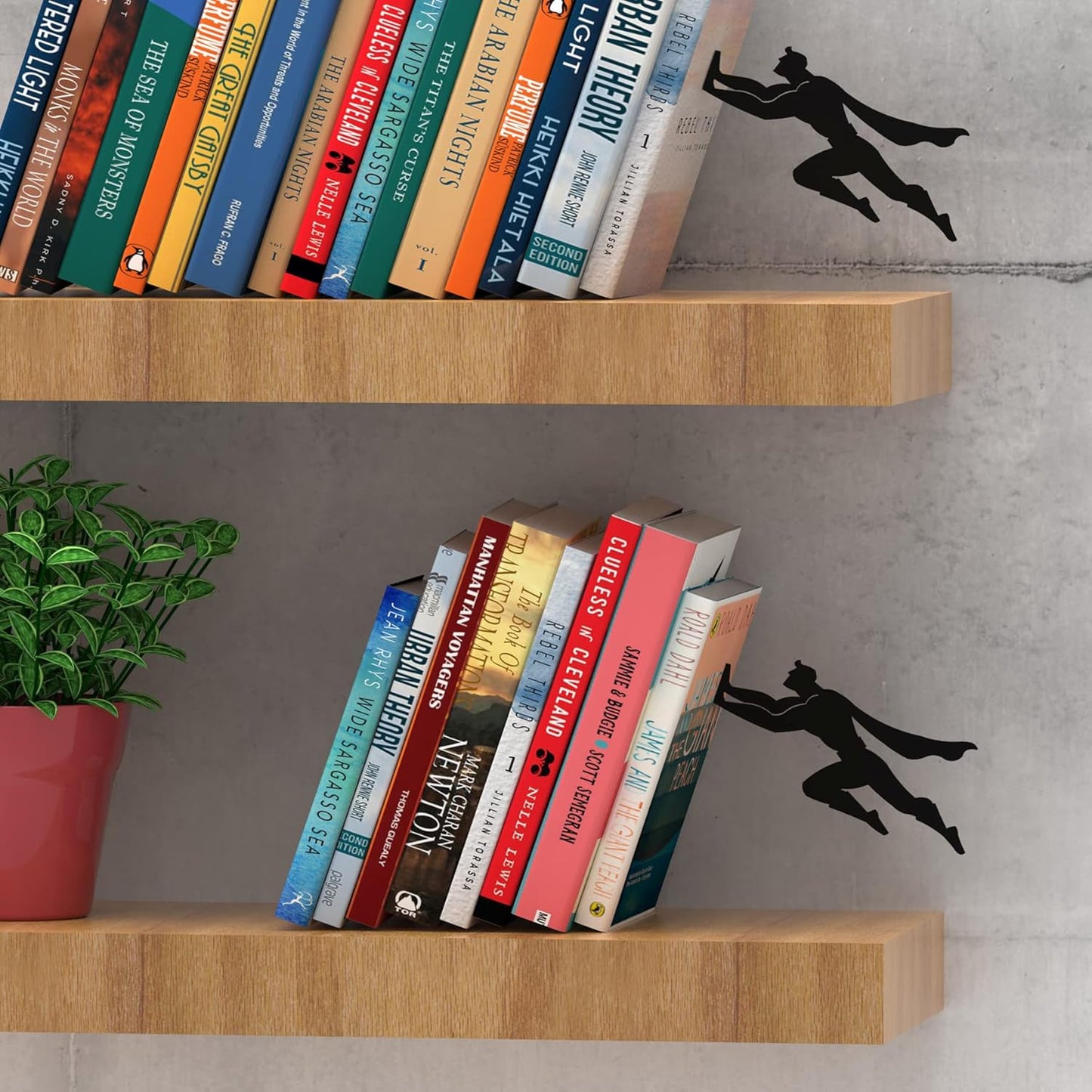 Pack Of 2 Heavy Metal Duty Hidden Bookends - Book & Hero